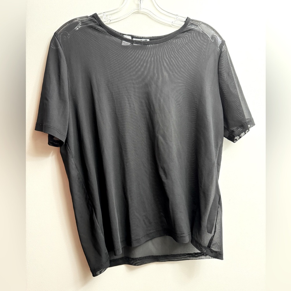 Noisy May sheer black shirt
